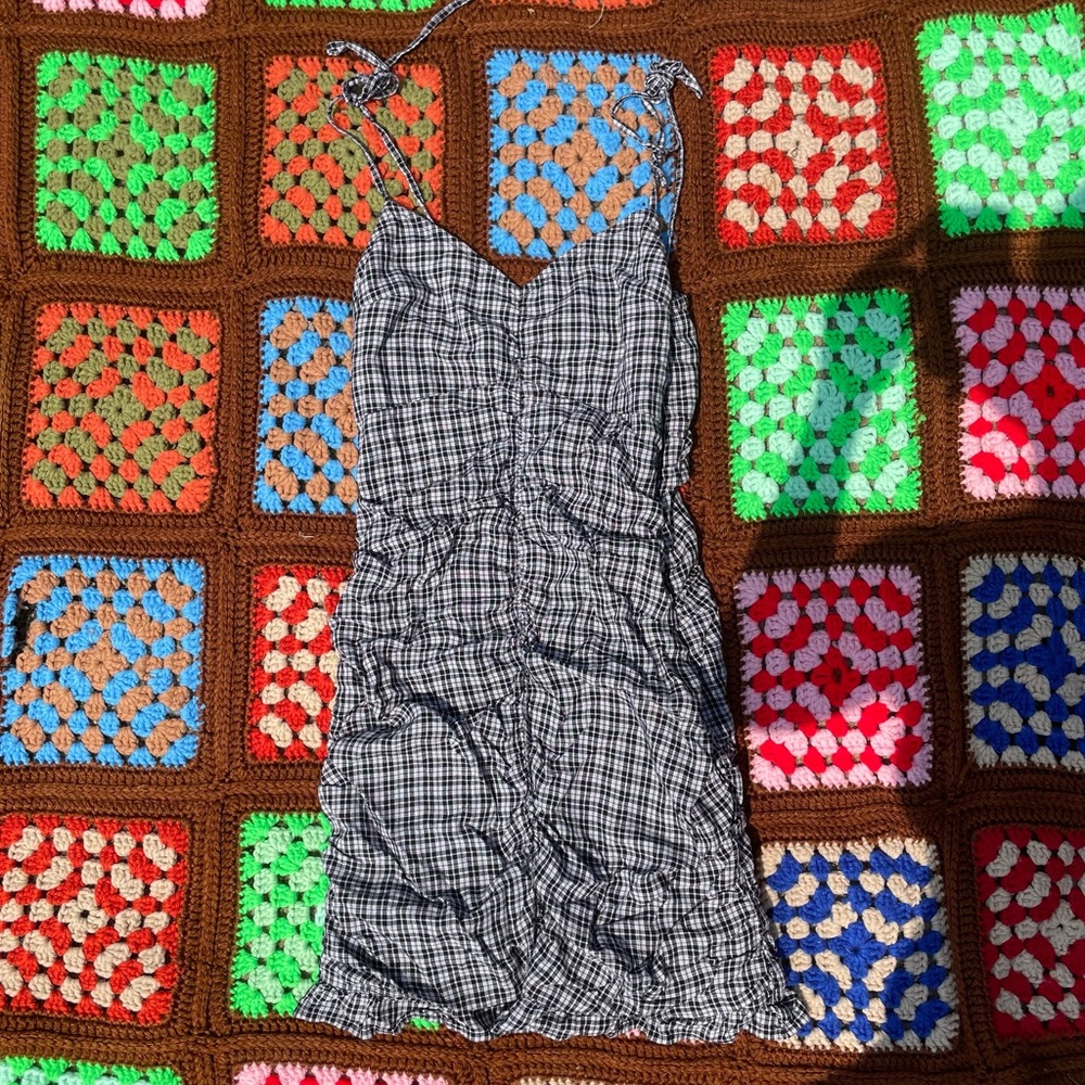 vintage y2k hollister plaid mini dress